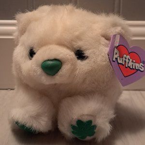 Puffkins Bear White Shamrock - Patty